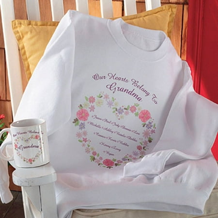 Personalized Floral Heart Sweatshirt