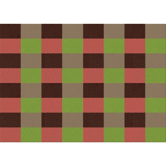 Ahgly Company Indoor Rectangle Patterned FireBrick Red Area Rugs, 8' x 10'