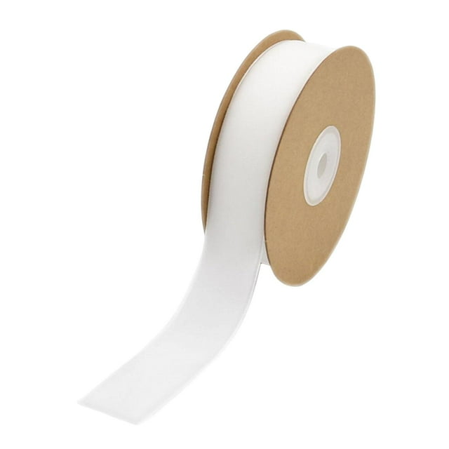 jifeng Velvet Ribbon DIY Florist Ribbon for Gift Wrapping Craft Projects Bow Making White