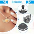 thumbnail image 3 of Uxcell Rhinestone Pendant Trays, 6 Set Double Side Tray 6pcs Glass Dome 6pcs, 3 of 6