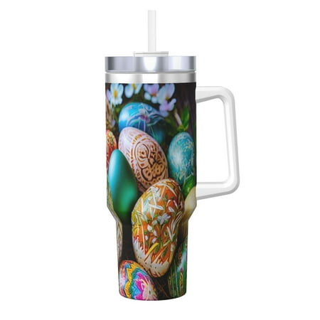 

Ocsxa Easter Eggs Print 40oz Stainless Steel Vacuum Insulated Tumbler Car Cup Coffee Mug with Spillproof Lid Keep Your Drink Hot or Cold on the Go