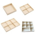 thumbnail image 2 of 6 Grid Wooden Box Home Decoration Christmas Handmade Wood Chips DIY Accessories, 2 of 6