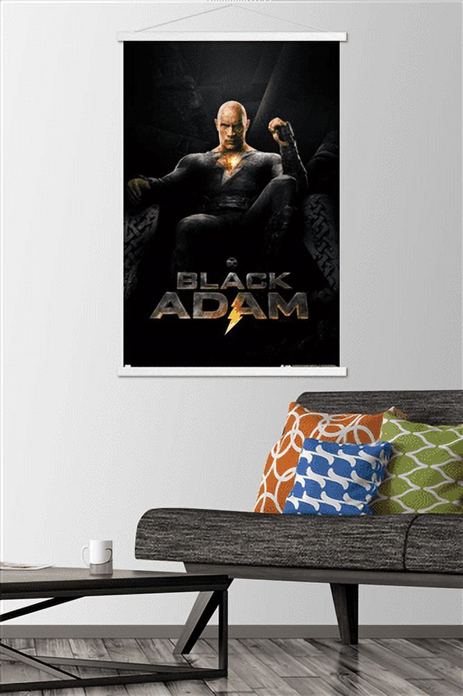 DC Comics Movie Black Adam - Throne One Sheet Wall Poster with Magnetic Frame, 22.375" x 34"
