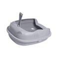 thumbnail image 3 of Cat Anti Splashing Sand Box, Cat Litter Container Portable Pet Litter Gray, 3 of 8