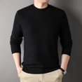 thumbnail image 2 of Men's Autumn New Arrival Half-High Collar Casual Waffle Grid Knit Sweater, 2 of 5
