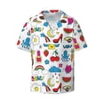 thumbnail image 3 of Goofa Summer Printed Men's Casual Short-sleeved Shirt,Lightweight Breathable Button-down,Summer Casual men's top,Versatile Fashion shirt-XX-Large, 3 of 7