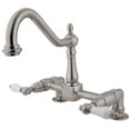 thumbnail image 1 of Kingston Brass KS1148PL Double Handle 8 in. Bridge Deck Mount Kitchen Faucet, 1 of 1