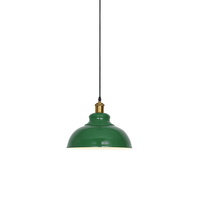 Retro Green Metal Iron Pendant Light Fixture, Industrial Style Vintage Pendant Lamp, Simple Pendant Lighting for Over Kitchen Sink Island Dining Room Table Bar Counter Laundry Room Entrance
