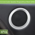 thumbnail image 2 of Unique Bargains 4 Pcs 6.5' Subwoofer Speaker Rings Cover Spacers Decorative Circle Without Mesh Grille ABS Silver Tone, 2 of 8