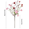thumbnail image 2 of Valentine's Day Decor Artificial Paper Flowers Red Pink Hearts Green Leaves Berries Living Room Vase Arrangement, 2 of 2