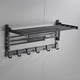 thumbnail image 3 of Bearachild Toallero montado en la pared, barra plegable para baño, cocina, colgante, toallas de ducha, albornoz, colgador de almacenamiento, gancho de Juegos de accesorios de baño 50cm Bearachild HA071072-02, 3 of 6