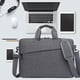 thumbnail image 4 of Bolso de hombro para laptop de 15.6 pulgadas en gris, tela repelente al agua, para negocios casuales o escuela, bolso de mano para hombres, maletín de negocios para laptop, 4 of 8