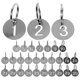 thumbnail image 1 of 30Pcs Number ID Tags Key Chain Stainless Steel Numbered 1-30 Tags Round Shaped Numbered Tags, 1 of 2
