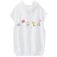 thumbnail image 5 of cocolona Womens Sleeveless Printed Pullover Hoodie Drawstring Trendy Casual Solid Color Sweatshirt with Pocket, 5 of 6