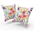 thumbnail image 2 of Spring Pillow Covers 18×18 Inch Set of 2 Colorful Floral Seasonal Decorative Indoor Throw Pillow Covers Cushion Cover for Spring Summer Home Decor Bedroom Living Room Couch Sofa Bed, 2 of 6