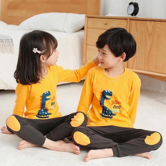 Pijamas de Navidad para niños y niñas, ropa de dormir de algodón, traje de dibujos animados, invierno, 2020