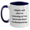White/Navy, variant on Funny Backpacking Quote Two Tone Coffee Mug, Gifts from Men for Backpacking Enthusiasts, Unique Father's Day Unique Gifts, In My Head I'm Backpacking... (Navy and White)
