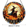 thumbnail image 2 of Fmbmuo Party Halloween Witch-Themed Acrylic Hanging Sign , Window Cute Spooky Wall Suncatcher Hanging Decorations , Front Door for Indoor Outdoor, 2 of 6