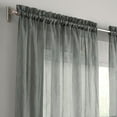 thumbnail image 4 of Eclipse Emina Crushed Sheer Voile Rod Pocket, Single Curtain Panel, 52"x84", Grey, 4 of 8