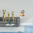 thumbnail image 2 of Estatua de , figura decorativa, estatua sentada, adorno de resina y cerámica, miniatura de , ideal para oficinas, salas de estar, do, 2 of 8