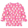 thumbnail image 4 of Blusas y camisas de cuello redondo y manga larga para niños, blusas/camisas de poliéster con estampado de corazones, mangas 3/4 y cuello redondo, elegantes e informales., 4 of 5