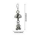 thumbnail image 3 of Bird Toys - Metal Bell Toy, Chew Play Item with Hanging Chain, for Large Parrots African Grey Cockatoo Macaw Conure Lovebird, Durable Interactive Play Item (Short), 3 of 6
