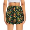 thumbnail image 2 of Lsque Mask Tropical Flower Printed Women's Running Shorts with Liner Pockets,Elastic Quick Dry Workout Athletic Gym Yoga Shorts,Womens High Waist Shorts-Large, 2 of 9