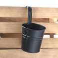 thumbnail image 1 of Juego de maceteros colgantes negros, 5 piezas, interior/exterior, macetas colgantes de 16*10cm, maceta con forma de cubo de hierro y Metal, cubo de Metal para flores, 1 of 5