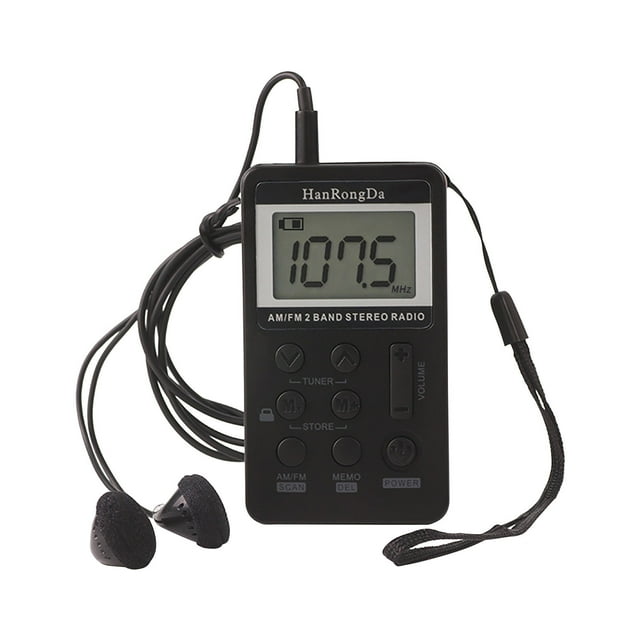 WREESH Mini Radio Portable à Affichage Numérique pour Personnes Âgées Petite Radio Rechargeable