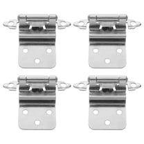 LOLIPPYY 4pcs Silver Self Closing Cabinet Door Hinges Iron Concealed Hardware for Cabinet Use 2.5 Inch