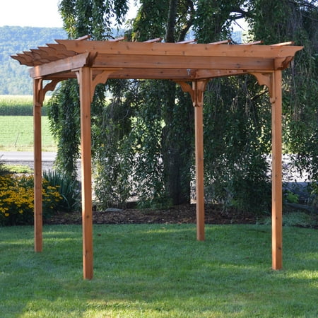 A & L Furniture Western Red Cedar Swing Pergola
