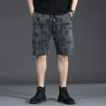 thumbnail image 2 of Pantalones cortos de mezclilla para hombre, bermudas de gran tamaño, pantalones cortos con gráficos de media longitud para hombre, pantalones vaqueros de gran tamaño, diseñador, tallas grandes ..., 2 of 4