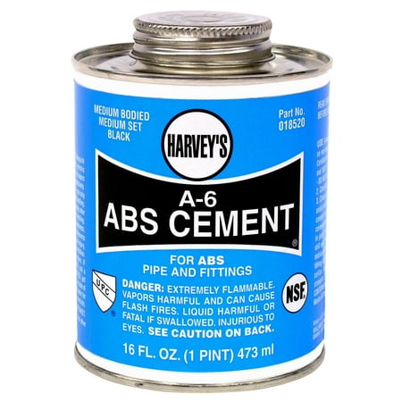 Abs Plastic Cement - CEMENT ABS BLACK 16OZ