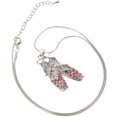 thumbnail image 3 of Ballet Shoe Necklace Crystal Necklace Rhinestones Clavicle Chain Women Jewelry Gift, 3 of 4
