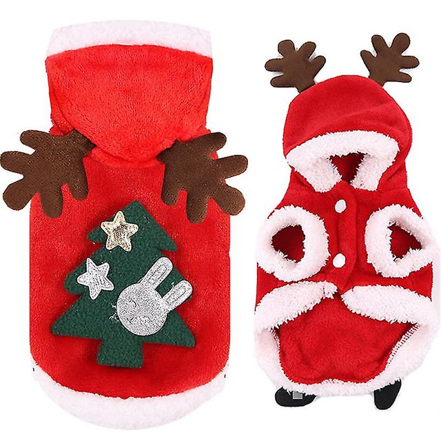 Ropa para mascotas Cachorro Gato Perro Sudadera con capucha Puente Navidad Invierno Ropa cálida WD.WDQZL Hogar