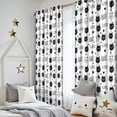 thumbnail image 5 of Blackout Kids Curtains,Black and White Cat and Heart Children's Insulated Curtains Set Of 2,Bedroom Essentials,Toddler Room Decor 52"x84", 5 of 5