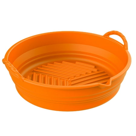 

JANGSLNG Baking Pan with Double Handle Foldable Drain Nozzle Non Stick Flexible Silicone Roasting Tray Kitchen Grill Accessories for Bakery