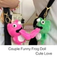 thumbnail image 6 of Lovely Plush Keychains Big Eyes Frog Doll Sticking Out Tongue Frog Attraction Toy Keychain Pendant Party, 6 of 13