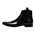 thumbnail image 2 of Santimon Men Leather Boots Brogue Oxford Dress Boots Casual Chukka Boots Ankle Boots Black 7 US, 2 of 5