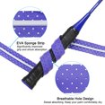 thumbnail image 3 of Tennis Badminton Racket Overgrip Anti Skid Sweatband Racquet Grip with Raised Ridges, Purple 5 Pack, 3 of 6