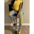 thumbnail image 2 of Lovelywholesale Raw Edge Ripped Jeans (No Stretch), 2 of 4