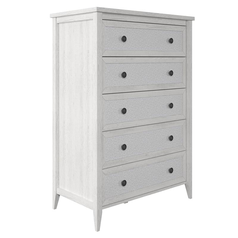 Five Drawer Tall Wood Bedroom Chest, Grey Tall Dresser Ikea