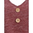 thumbnail image 3 of Camiseta de Punto Asimétrico Panel de Encaje de Talla Extra Rosegal  Mangas largas de talla grande, 3 of 5