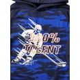 thumbnail image 2 of Infant & Toddler Boy Blue "100% Talent" Hockey Long Sleeve Hooded T-Shirt 4T, 2 of 2