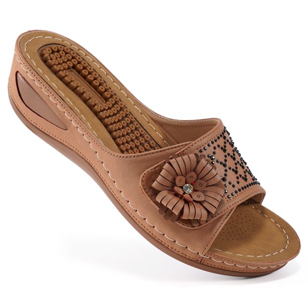 Womens Sandals for Women with Arch Support Shoes Wedge Massage Function