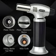 thumbnail image 2 of Butane Torch, Professional Culinary Torch Lighter, Blow Torch Refillable Portable, Kitchen Torch with Safety Lock and Adjustable Flame for Desserts BBQ Baking Camping (Butane Gas not Included), 2 of 7