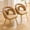 Brown, variant on AOOWOW-Modern Brown Velvet Accent Chairs, Puffy Bubble Ball Chain Dining Chairs with Gold Legs for Kitchen & Dining Room(Set of 2)