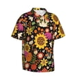 thumbnail image 2 of Daiia Sunflowers Mushrooms Hawaiian Shirt for Men Gentle Cotton Regular Short Sleeve Casual-XX-Large, 2 of 9