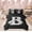 Black Gray, variant on Feelyou Monogrammed E Bed in a Bag Twin size, Initial Letter Bed Set, Pink Bow Reversible Bedding Twin Size, Super Cozy Bedroom Decor, 7-Piece