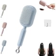 thumbnail image 1 of Brosse de Massage Rétractable pour Coussin, Brosse à Cheveux Auto-Nettoyante avec Poils Rétractables, Anti-Statique pour Femmes Hommes Adolescents (Bleu), 1 of 8